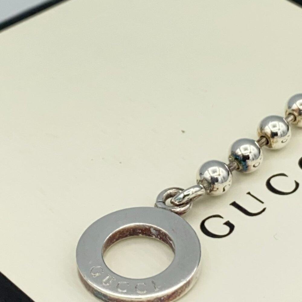 Gucci Sterling Sliver Ball Chain Bracelet 7" - Picture 4 of 6